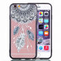 Carcasă de protecţie, din plastic, cu ramă neagră, pentru Apple iPhone 6S Plus / 6 Plus - dreamcatcher cu puf