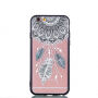 Carcasă de protecţie, din plastic, cu ramă neagră, pentru Apple iPhone 6S Plus / 6 Plus - dreamcatcher cu puf