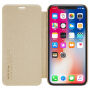 Husă flip NILLKIN, de protecţie, pentru Apple iPhone XS / iPhone X - auriu