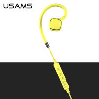 Căşti sport USAMS, impermeabile, cu conectare Bluetooth, pentru Apple iPhone - galben