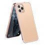 Husă cu textură din fibră de carbon și cadru de protecție pentru iPhone 11 Pro Max - roz-auriu