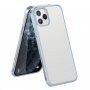 Husă cu textură din fibră de carbon și cadru de protecție pentru iPhone 11 Pro Max - argintiu