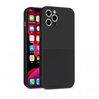 Husă de protecție cu buzunar de card pentru iPhone 12 Pro - negru