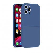 Husă de protecție cu buzunar de card pentru iPhone 12 Pro - albastru închis
