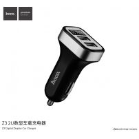 Încărcător auto HOCO, (5V/3.1A) cu două porturi USB, pentru Apple iPhone / iPad / iPod - negru