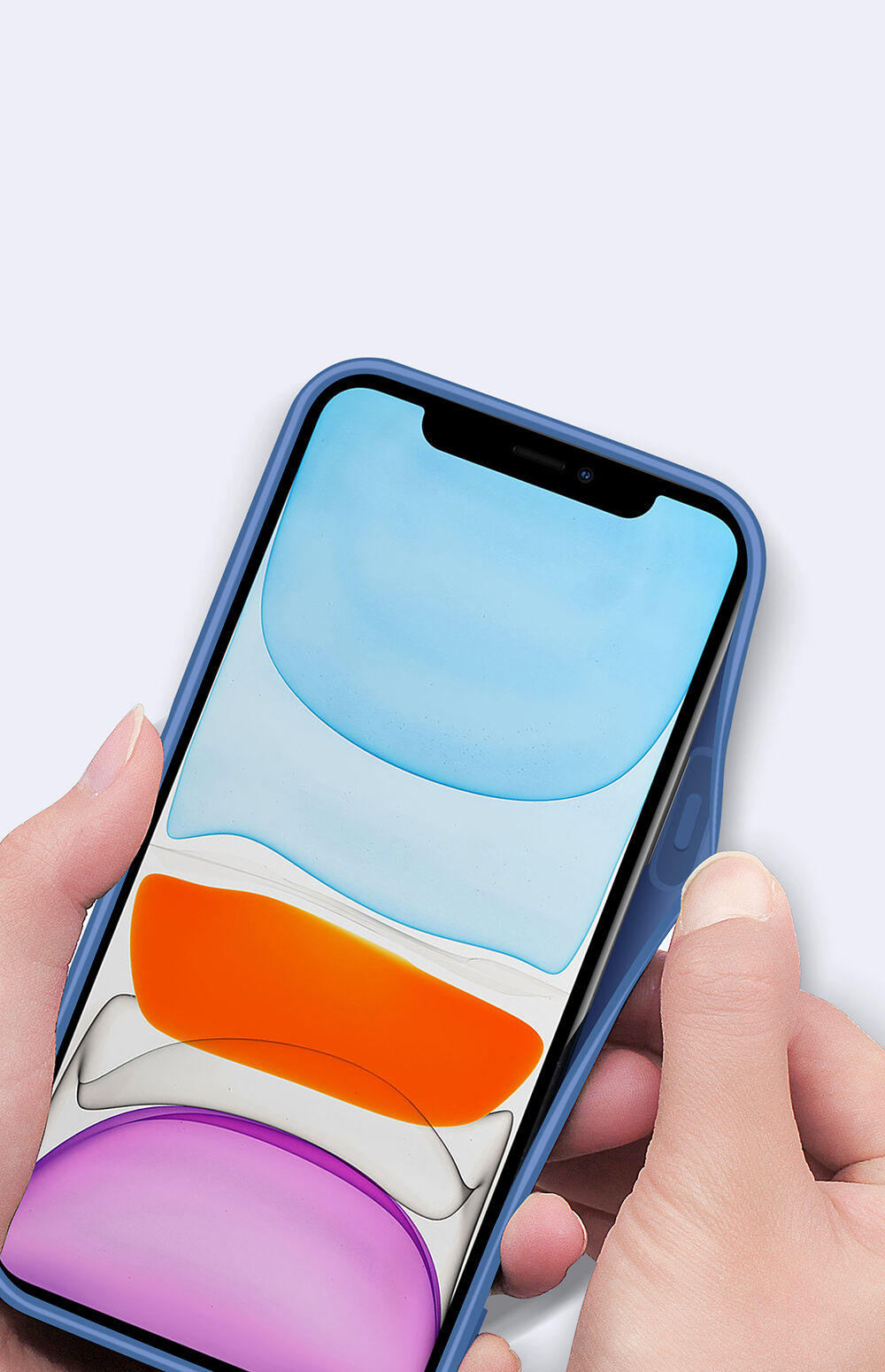 Husă de protecție cu buzunar de card pentru iPhone 12 mini - violet Husă de protecție cu buzunar de card pentru iPhone 12 mini - violet