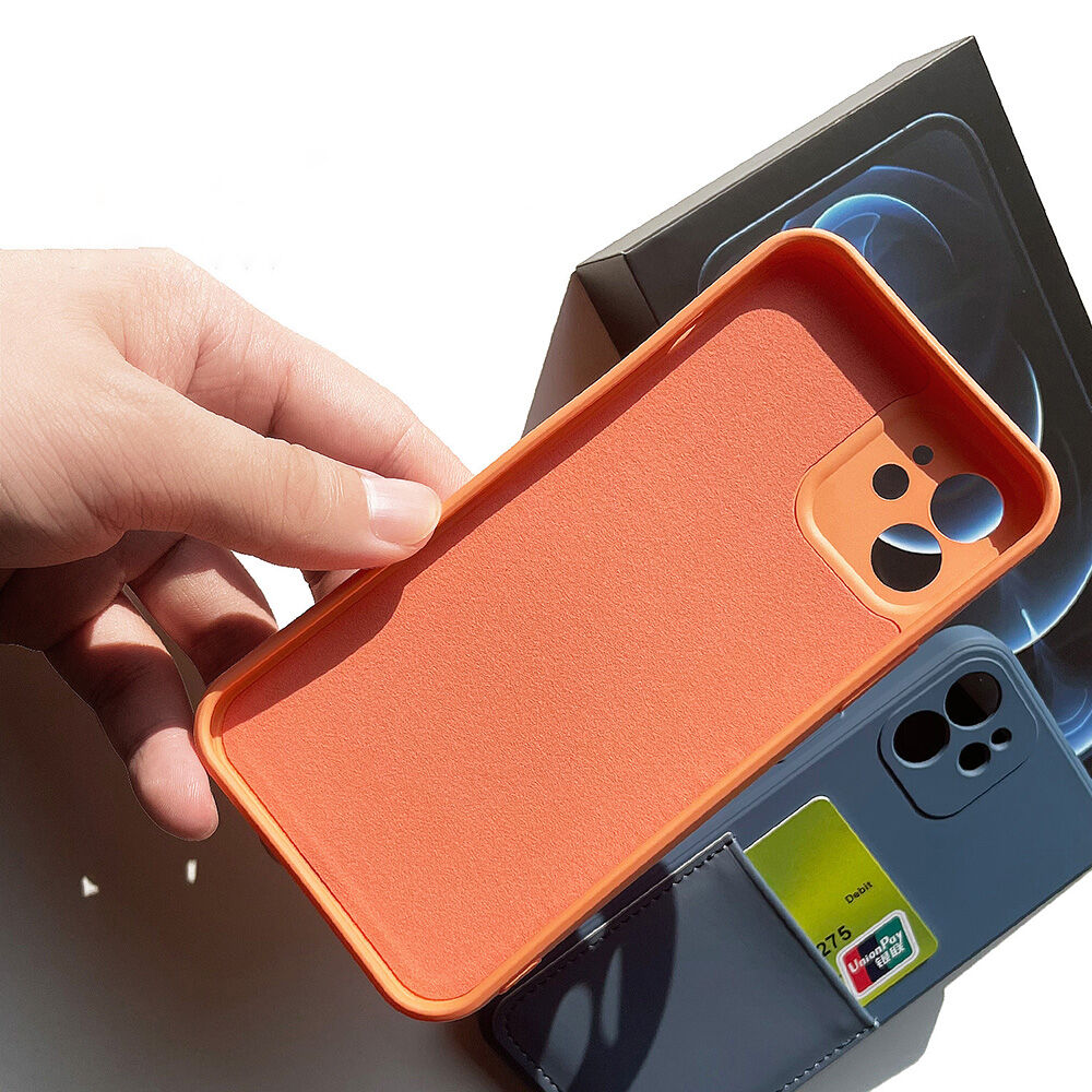Husă de protecție cu buzunar de card pentru iPhone 12 mini - galben