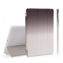 Carcasă / husă Smart curcubeu, cu funcţie sleep şi stativ, pentru Apple iPad 9,7" (2017) / iPad 2018 - alb-negru