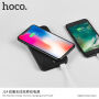 Powerbank elegant HOCO, 10000mAh, cu încărcare wireless, pentru Apple iPhone - negru