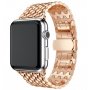 Curea elegantă din oţel inoxidabil, pentru Apple Watch Ultra 49mm / 46mm / 45mm / 44mm / 42mm - roz-auriu