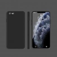 Husă de protecție din silicon cu margini drepte pentru iPhone 6 Plus / 6S Plus - negru