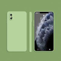 Husă de protecție din silicon cu margini drepte pentru iPhone XS Max - verde