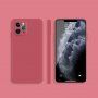 Husă de protecție din silicon cu margini drepte pentru iPhone 11 Pro - roșu