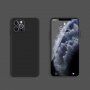 Husă de protecție din silicon cu margini drepte pentru iPhone 12 Pro Max - negru