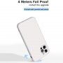 Husă de protecție din silicon cu margini drepte pentru iPhone 12 Pro - violet