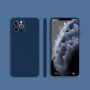 Husă de protecție din silicon cu margini drepte pentru iPhone 12 Pro - albastru
