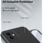 Husă de protecție din silicon cu margini drepte pentru iPhone 12 - albastru