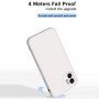 Husă de protecție din silicon cu margini drepte pentru iPhone 12 - albastru