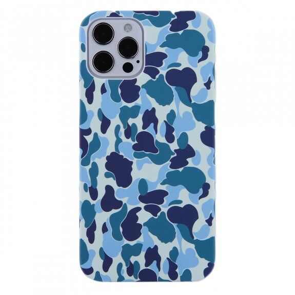 Husă de protecție camuflaj pentru iPhone 12 / 12 Pro - albastru