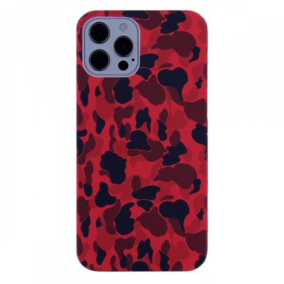 Husă de protecție camuflaj pentru iPhone 11 Pro Max - roșu
