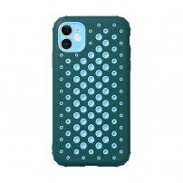 Husă de protecție cu perforare pentru disiparea căldurii pentru iPhone 12 Pro Max - verde închis