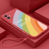 Husă din silicon "Lucky Day" cu buclă pentru iPhone 11 Pro - roșu