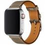 Brățară din piele pentru Apple Watch Ultra 49mm / 46mm / 45mm / 44mm / 42mm - gri-maroniu