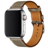 Brățară din piele pentru Apple Watch Ultra 49mm / 46mm / 45mm / 44mm / 42mm - gri-maroniu