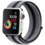 Curea din nailon cu dungi pentru Apple Watch Ultra 49mm / 46mm / 45mm / 44mm / 42mm - gri-negru