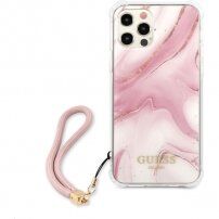 Guess Marble husă pentru iPhone 12 Pro Max - roz