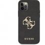Guess Saffiano Big 4G Metal Logo husă pentru iPhone 12 Pro Max - negru