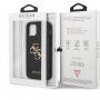 Guess Saffiano Big 4G Metal Logo husă pentru iPhone 12 Pro Max - negru