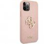 Guess Saffiano Big 4G Metal Logo husă pentru iPhone 12 Pro Max - roz