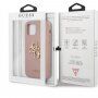 Guess Saffiano Big 4G Metal Logo husă pentru iPhone 12 Pro Max - roz