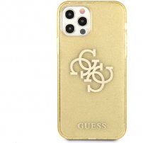 Guess Big 4G Full Glitter husă pentru iPhone 12 Pro Max - auriu
