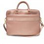 Guess Saffiano Vintage Script geantă pentru MacBook pana la 16" - roz-auriu