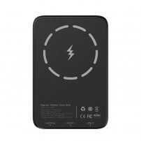 Powerbanka cu încărcare rapidă fără fir MagSafe cu port USB-C - 5 000 mAh - negru
