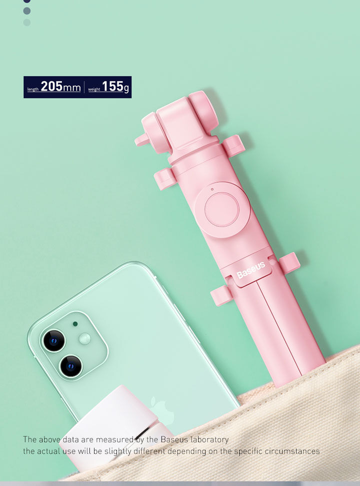 Baseus Lovely bluetooth selfie stick cu trepied pentru iPhone - negru