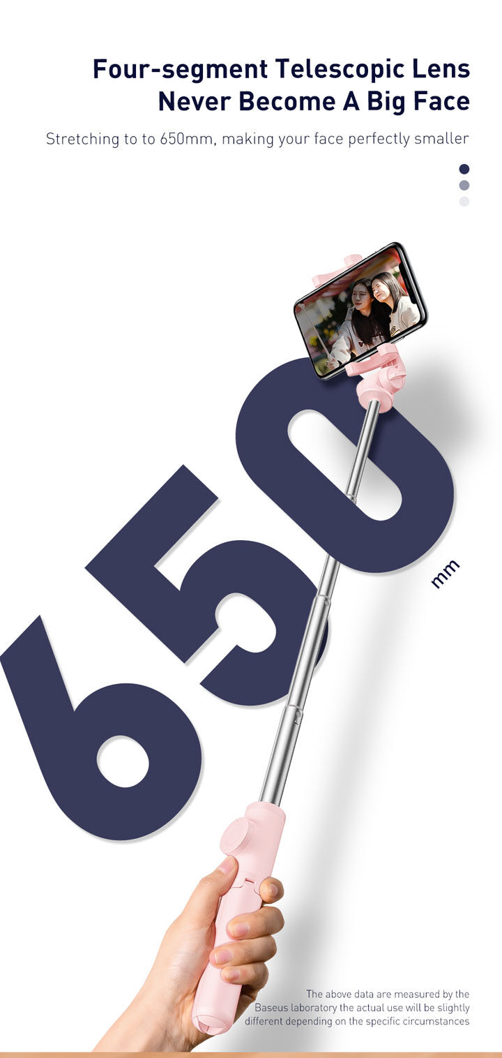 Baseus Lovely bluetooth selfie stick cu trepied pentru iPhone - negru