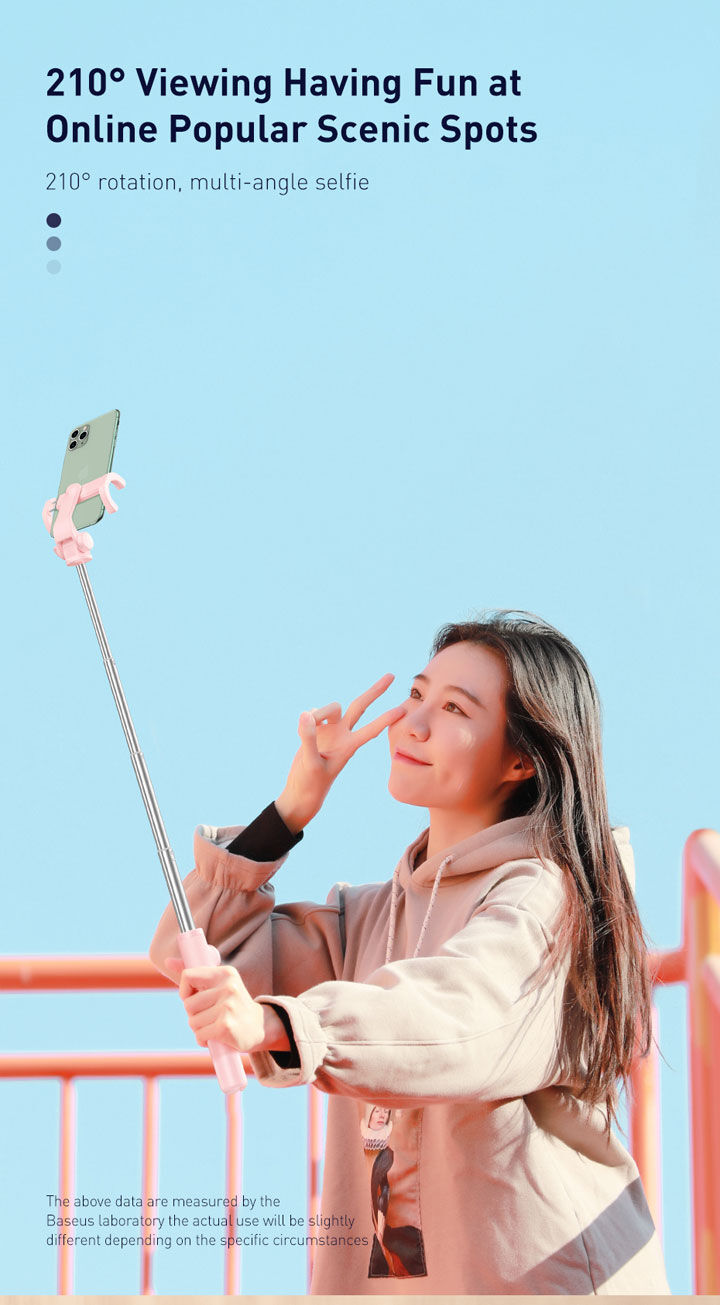 Baseus Lovely bluetooth selfie stick cu trepied pentru iPhone - negru