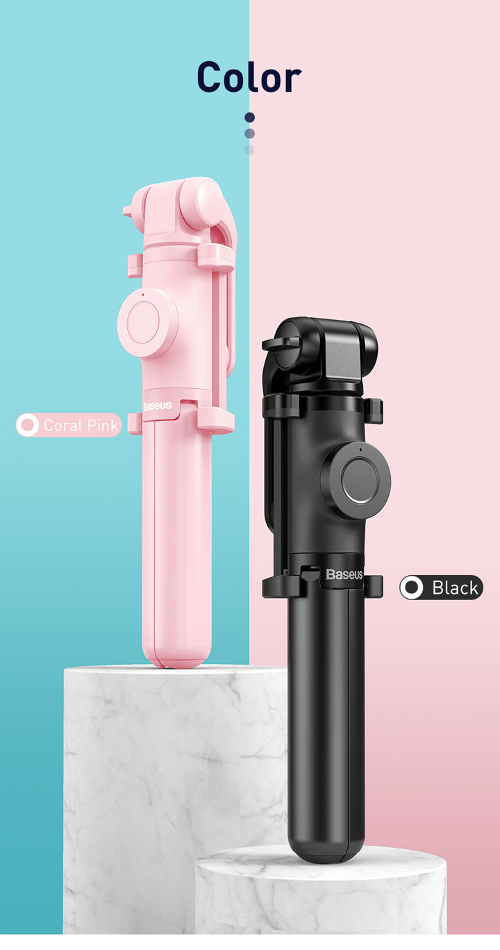 Baseus Lovely bluetooth selfie stick cu trepied pentru iPhone - negru