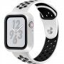 Carcasă de protecție cu curea din silicon pentru Apple Watch 40mm - alb-negru