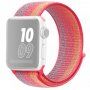 Curea din nailon cu dungi pentru Apple Watch 42mm / 41mm / 40mm / 38mm - portocaliu-roșu