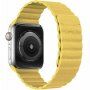 Curea magnetică din piele pentru Apple Watch 42mm / 41mm / 40mm / 38mm - galben