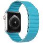 Curea magnetică din piele pentru Apple Watch 42mm / 41mm / 40mm / 38mm - albastru