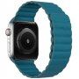 Curea magnetică din piele pentru Apple Watch 42mm / 41mm / 40mm / 38mm - turcoaz