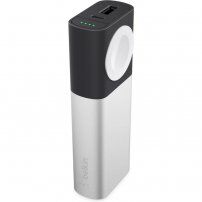 Powerbank Belkin, cu încărcare magnetică integrată, pentru iPhone / Apple Watch - argint