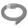 Cablu lightning YellowKnife, de sincronizare şi de încărcare, certificat MFi, pentru Apple iPhone / iPad / iPod - gri – 1m