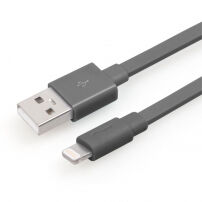 Cablu lightning YellowKnife, de sincronizare şi de încărcare, certificat MFi, pentru Apple iPhone / iPad / iPod - gri – 1m