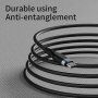Wiwu 3în1 cablu împletit de date și încărcare USB-A / USB-C / Lightning / micro USB pentru iPhone / iPad / iPod / AirPods - 1,2 m - negru